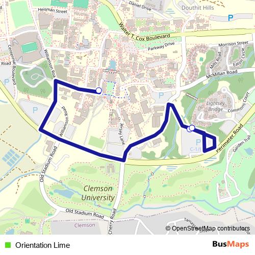 Orientation Lime bus Line Map