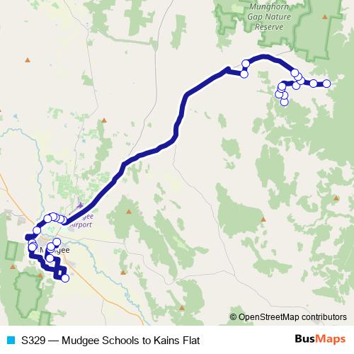 S329 bus Line Map