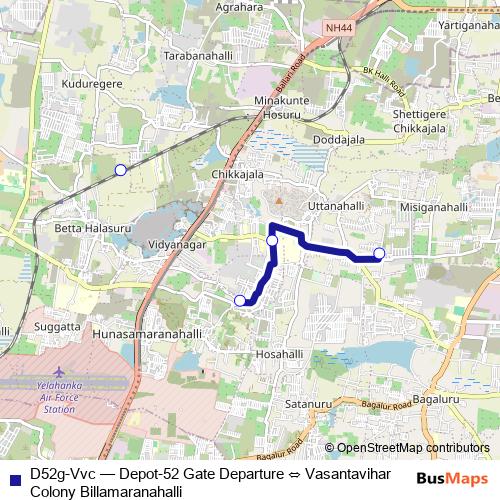D52g-Vvc bus Line Map