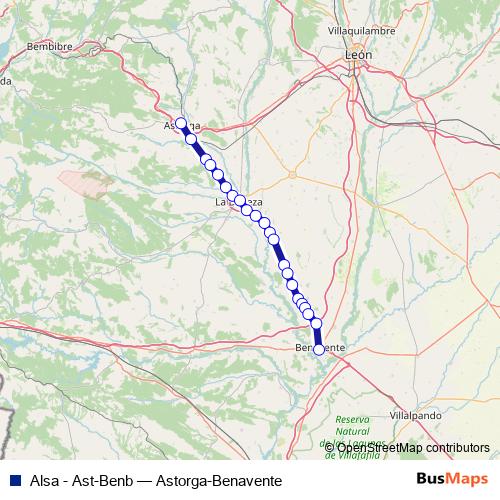 Alsa - Ast-Benb bus Line Map