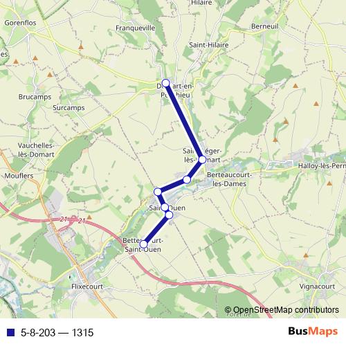 5-8-203 bus Line Map