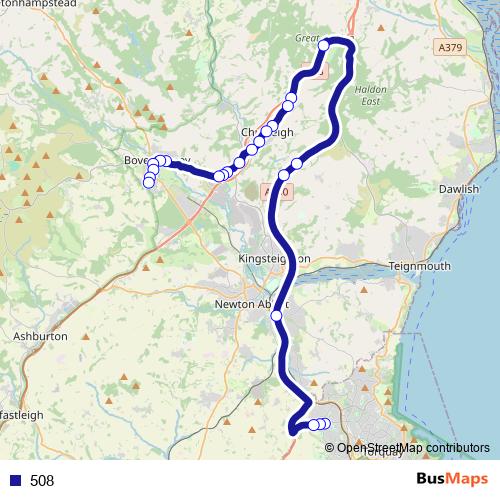 508 bus Line Map