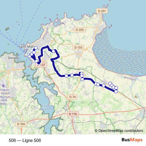 508 bus Line Map