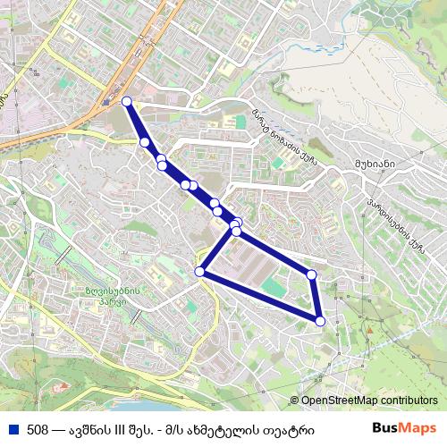 508 bus Line Map