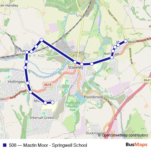 508 bus Line Map
