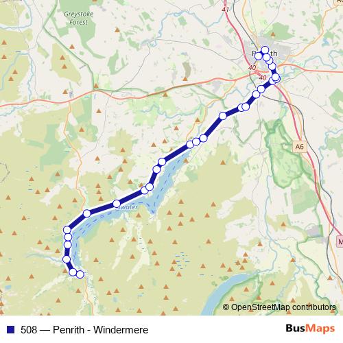 508 bus Line Map