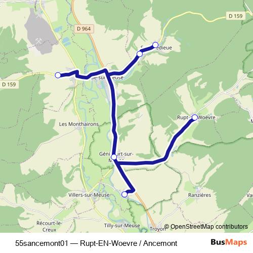 55sancemont01 bus Line Map