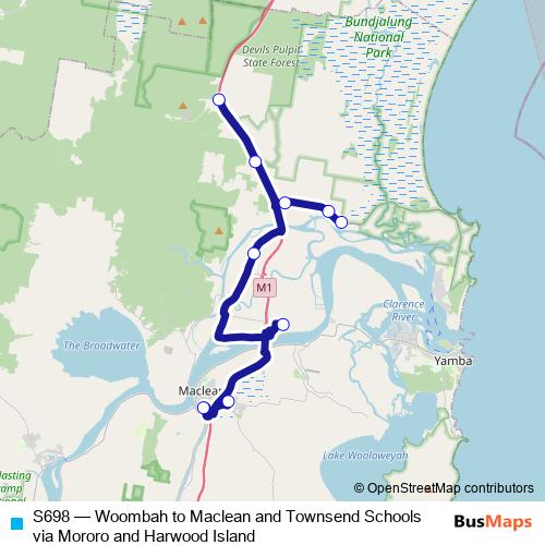 S698 bus Line Map