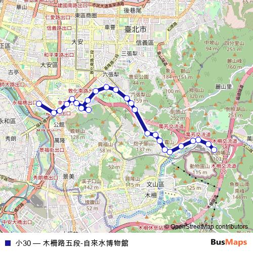 小30 bus Line Map