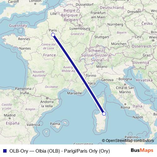 OLB-Ory air Line Map