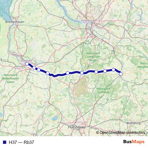 H37 rail Line Map