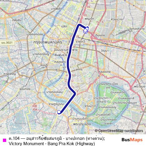 ต.104 bus Line Map