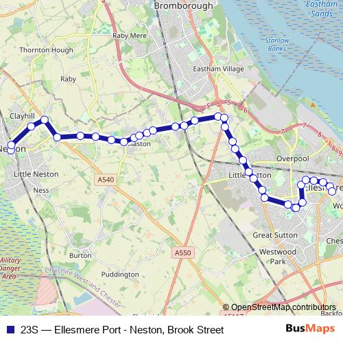 23S bus Line Map