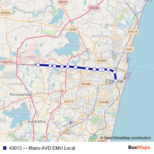43013 rail Line Map