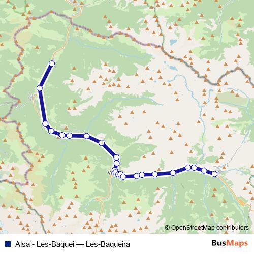 Alsa - Les-Baquei bus Line Map