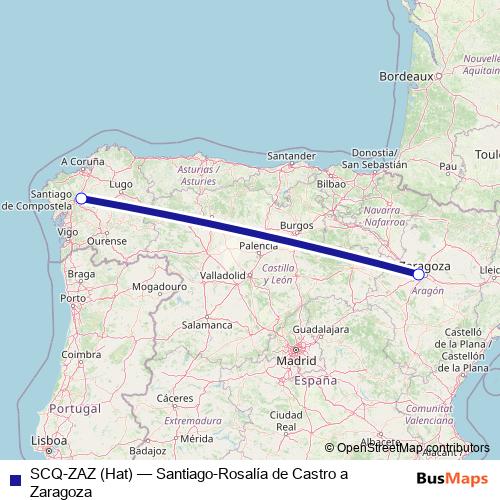 SCQ-ZAZ (Hat) air Line Map