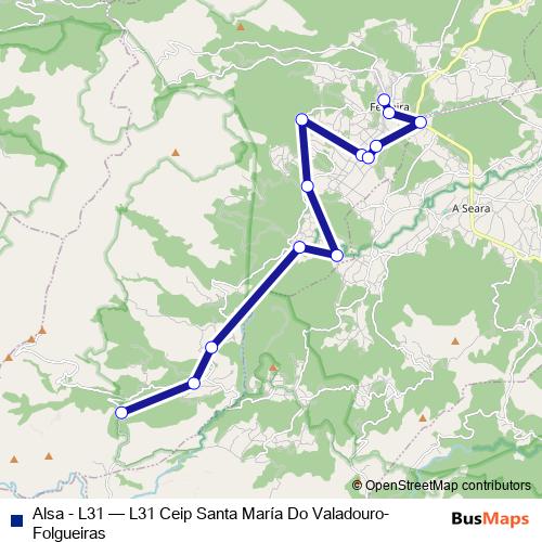 Alsa - L31 bus Line Map