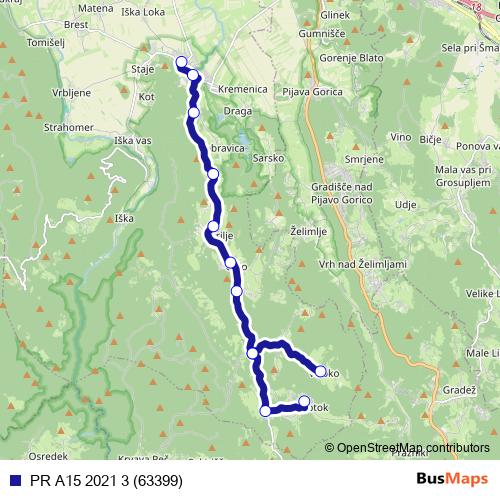 PR A15 2021 3 (63399) bus Line Map