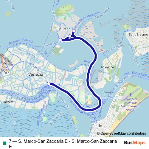 7 ferry Line Map