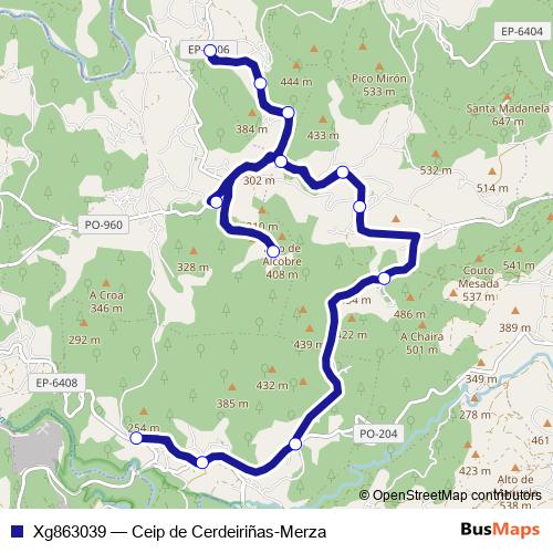 Xg863039 bus Line Map