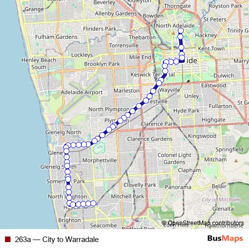 263a bus Line Map