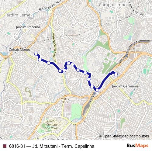 6816-31 bus Line Map