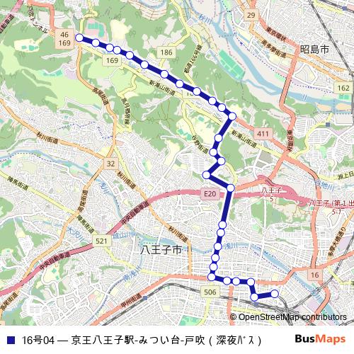 16号04 bus Line Map