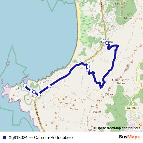 Xg813024 bus Line Map