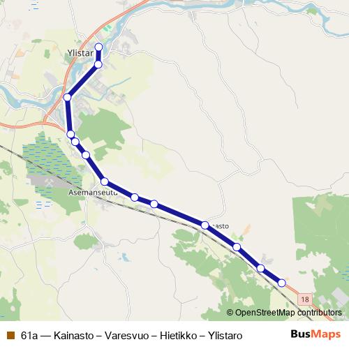 61a bus Line Map