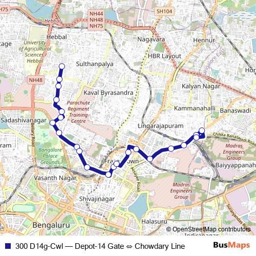 300 D14g-Cwl bus Line Map