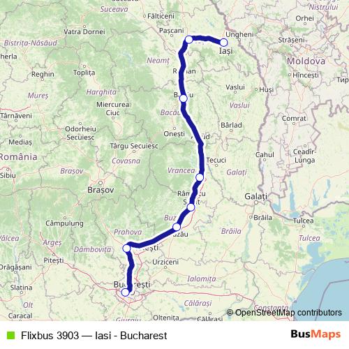 Flixbus 3903 bus Line Map