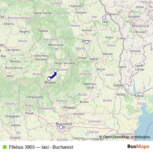 Flixbus 3903 bus Line Map
