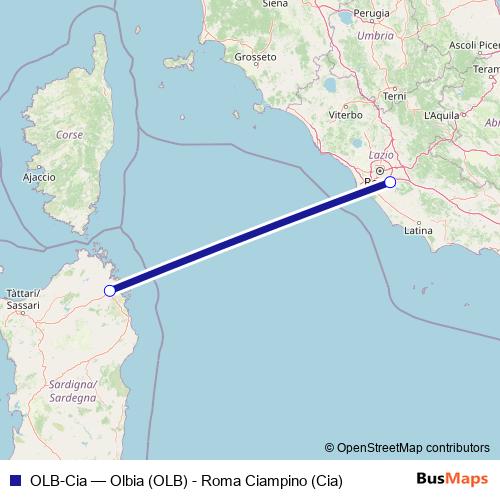 OLB-Cia air Line Map