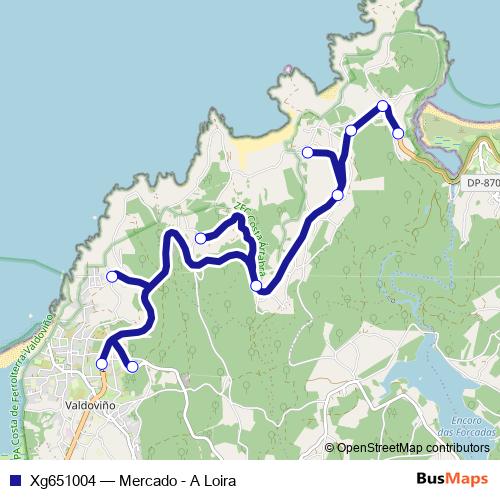 Xg651004 bus Line Map