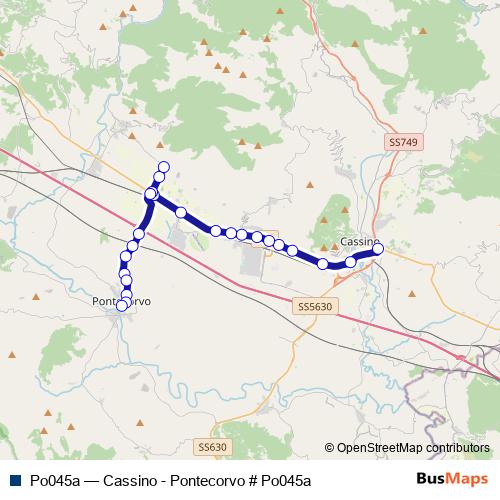 Po045a bus Line Map