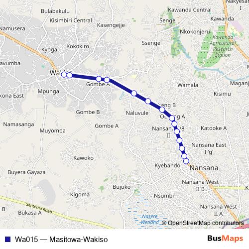 Wa015 bus Line Map