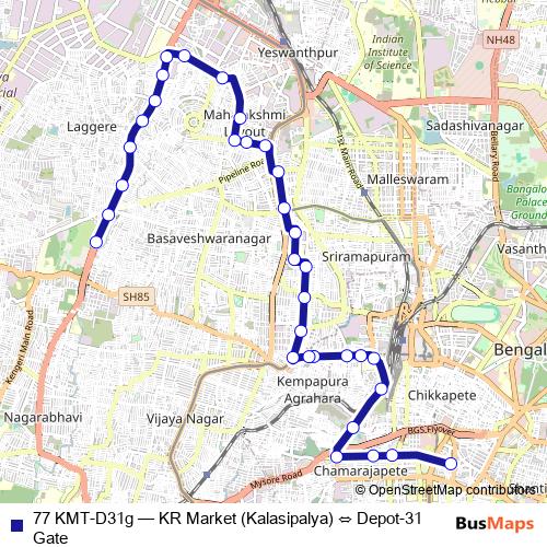 77 KMT-D31g bus Line Map