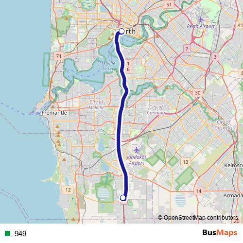 949 bus Line Map