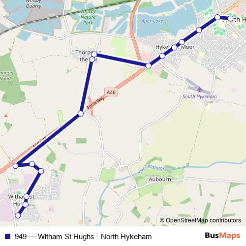 949 bus Line Map