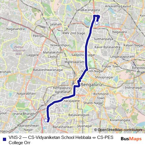 VNS-2 bus Line Map