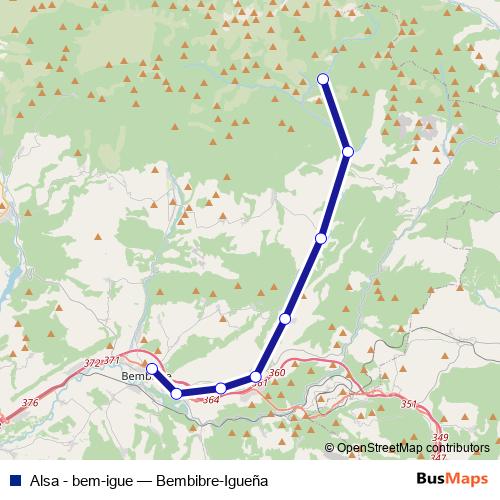 Alsa - bem-igue bus Line Map