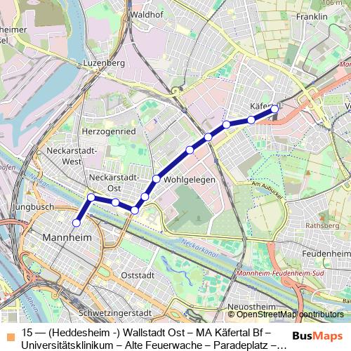 15 tram Line Map
