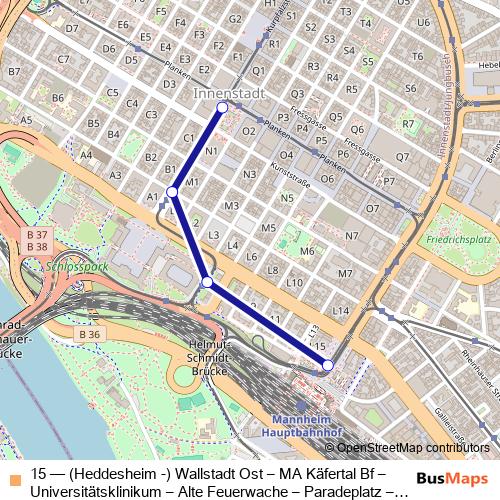 15 tram Line Map
