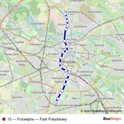 15 tram Line Map