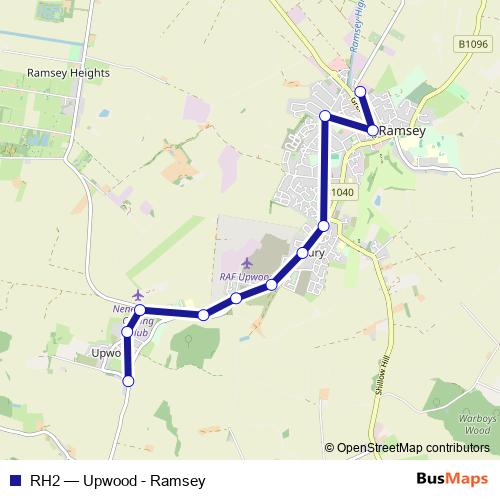 RH2 bus Line Map