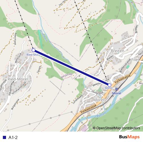 A1-2 cable-car Line Map
