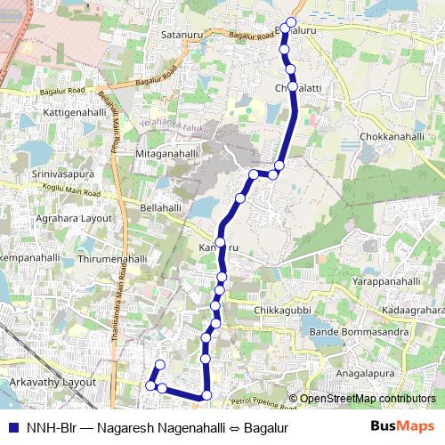 NNH-Blr bus Line Map