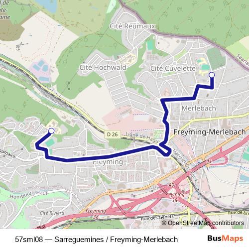 57sml08 bus Line Map