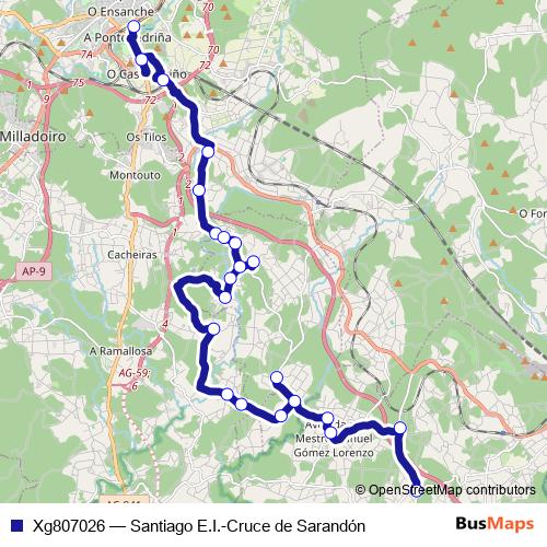 Xg807026 bus Line Map