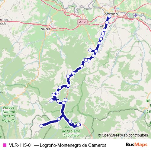 VLR-115-01 bus Line Map